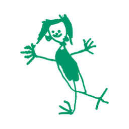 Child’s green person drawing for Pre-school