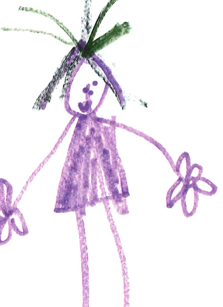 Child’s drawing of Miss Kirsty