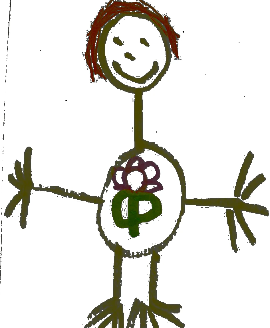 Child’s drawing of Miss Melinda